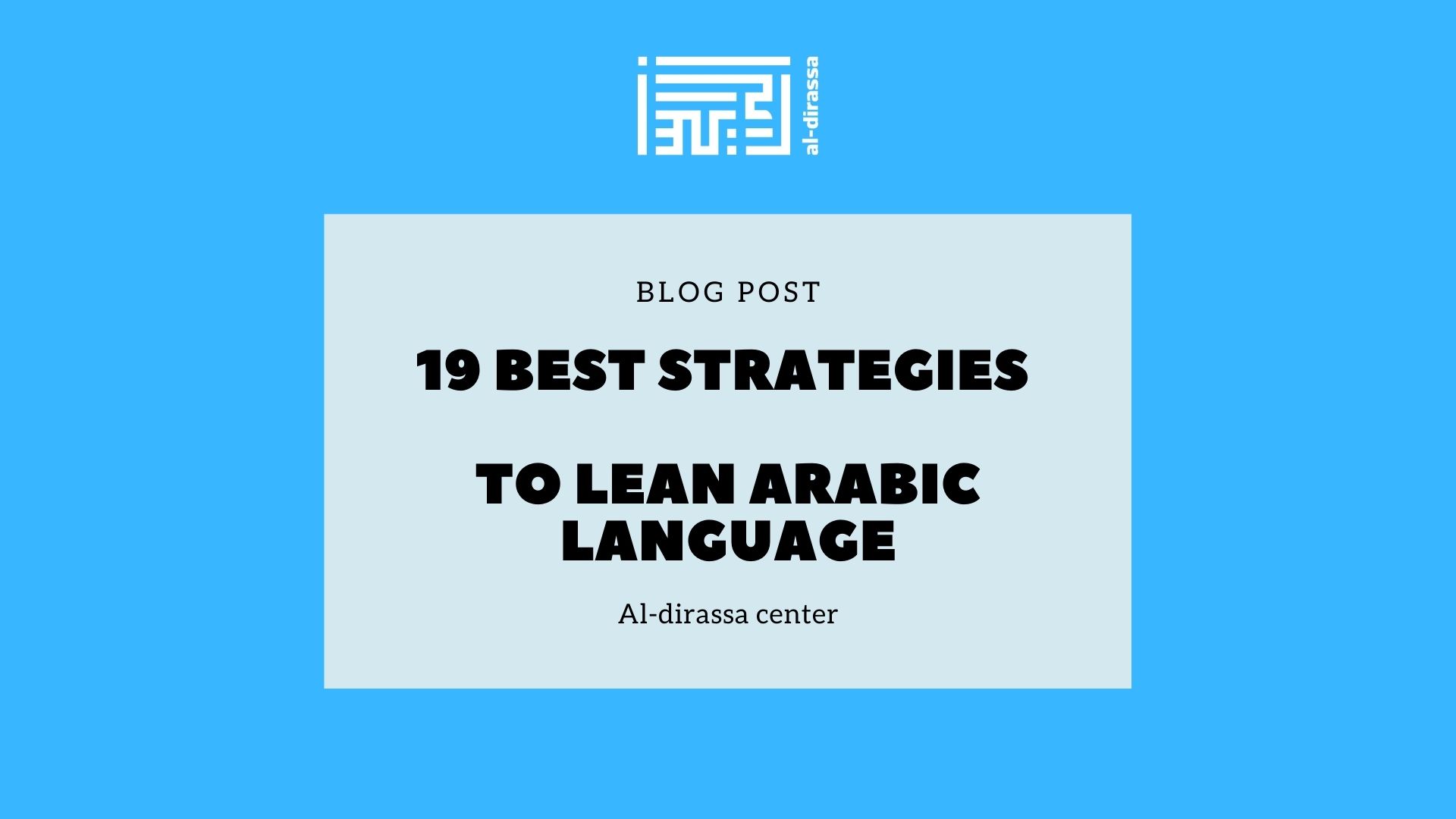 19 best strategies to lean Arabic Language