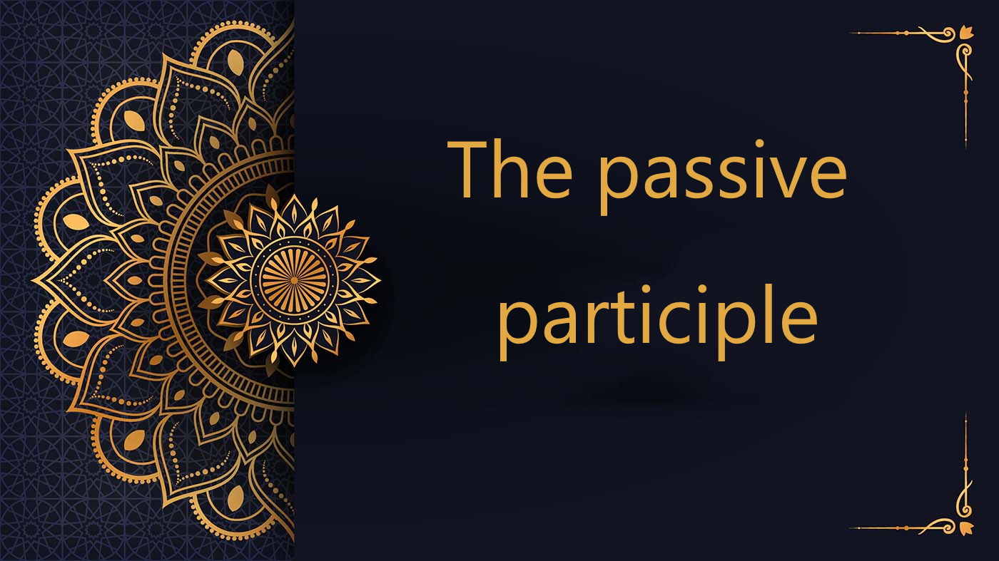 the passive participle in Arabic | free arabic courses